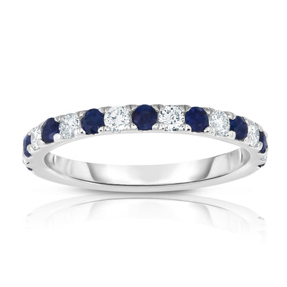 Gemstone & 0.30Ct Diamond Ring in 14K White Gold