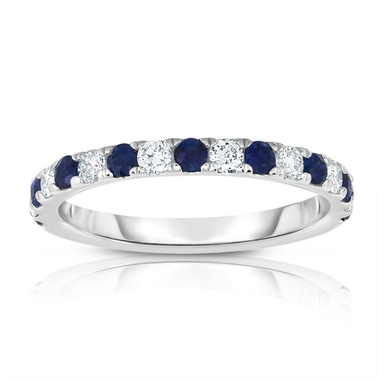 Gemstone & 0.30Ct Diamond Ring in 14K White Gold