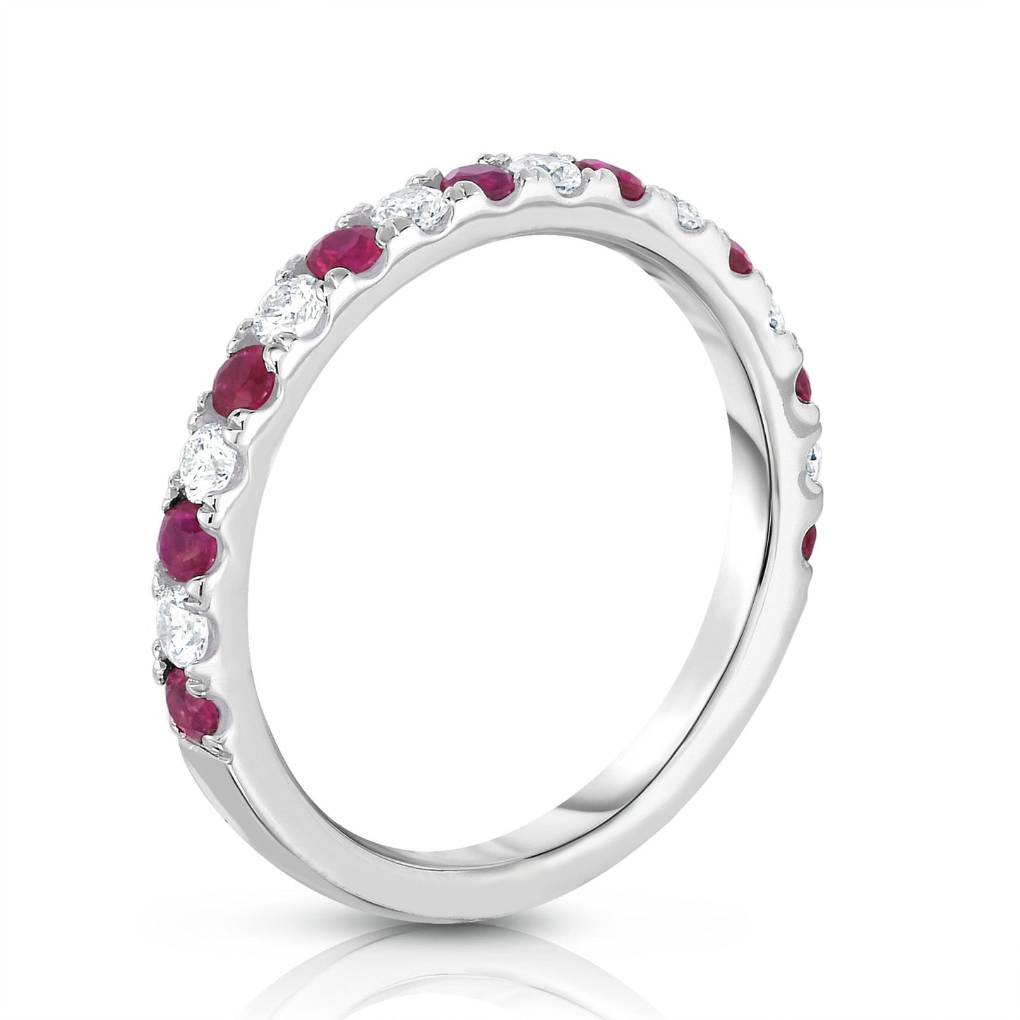 Gemstone & 0.30Ct Diamond Ring in 14K White Gold
