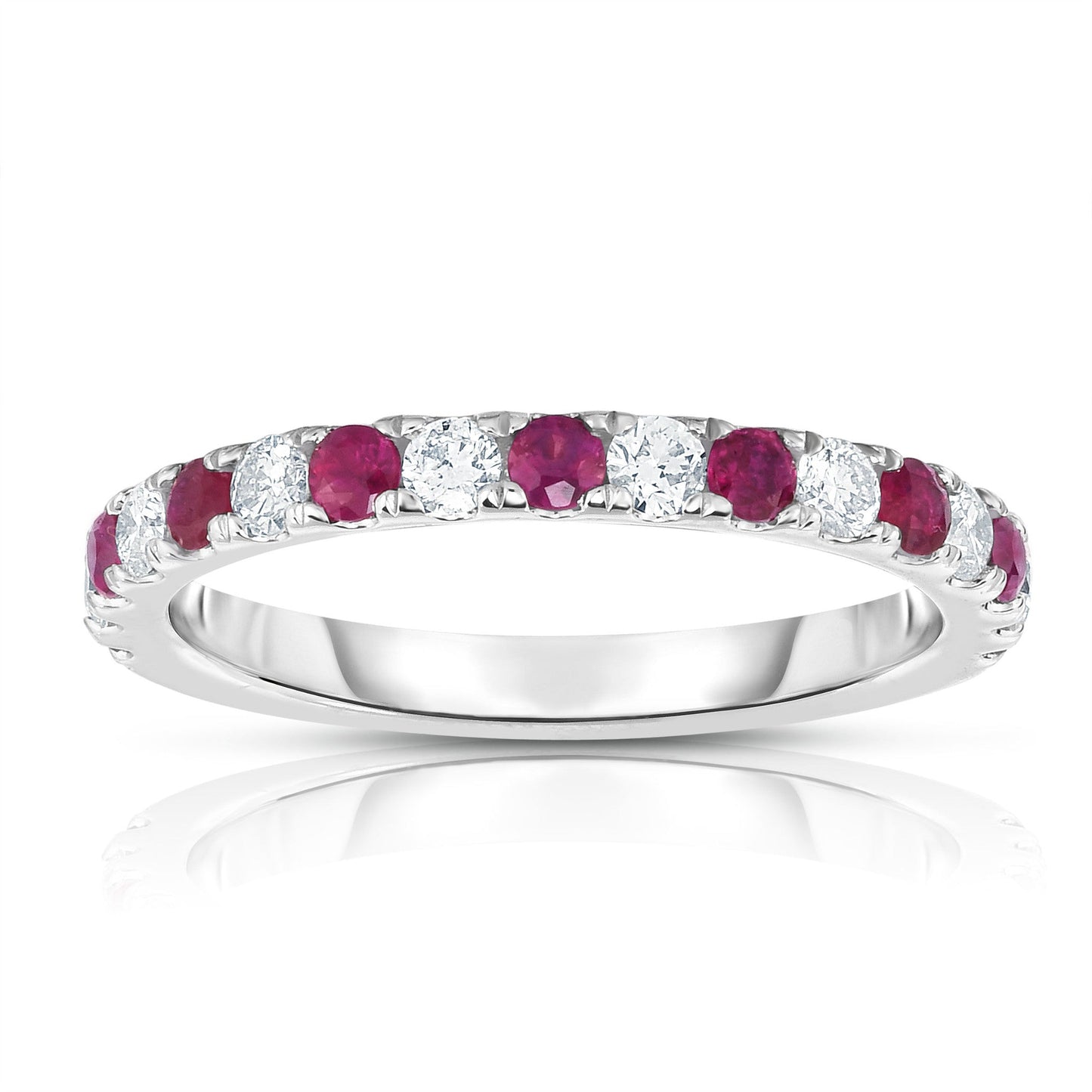 Gemstone & 0.30Ct Diamond Ring in 14K White Gold