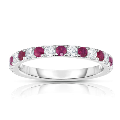 Gemstone & 0.30Ct Diamond Ring in 14K White Gold