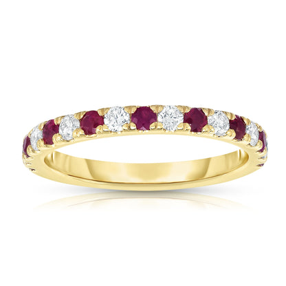 Gemstone & 0.30Ct Diamond Ring in 14K White Gold