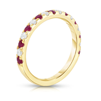 Gemstone & 0.30Ct Diamond Ring in 14K White Gold