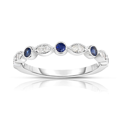 0.25Ct Diamond Stackable Milligrain Ring in 14K Gold