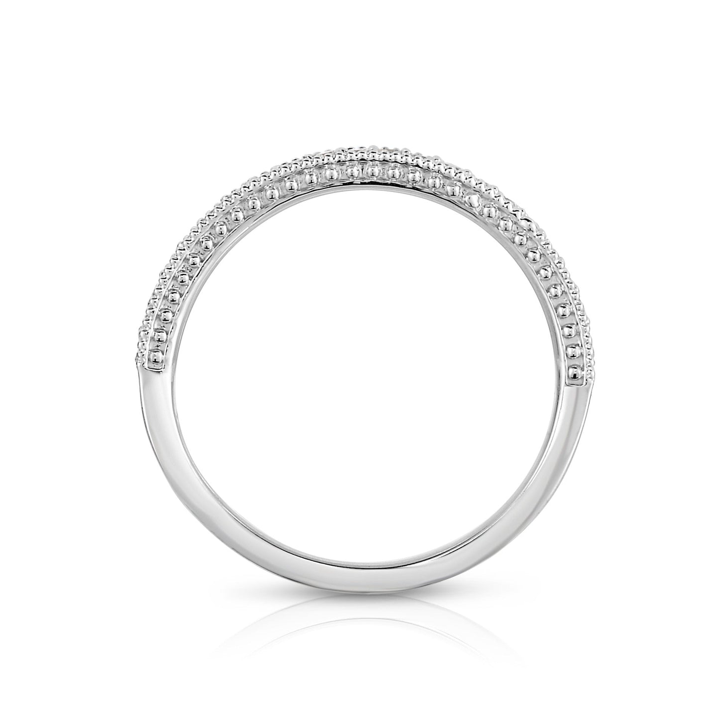 0.22Ct Diamond Milligrain Wedding Band in 14K Gold
