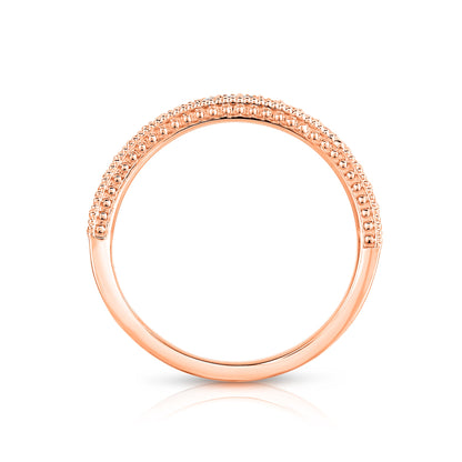 0.22Ct Diamond Milligrain Wedding Band in 14K Gold