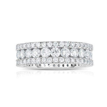 2.65Ct Diamond Eternity Ring in 14K White Gold