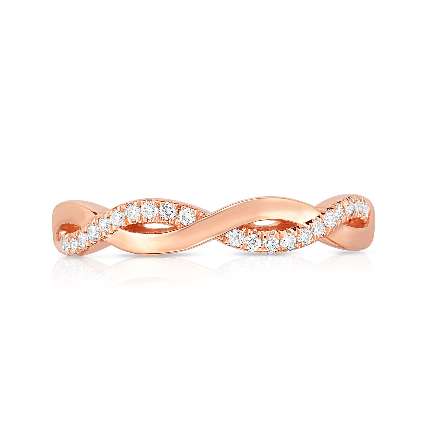 0.11Ct Diamond Infinity Ring in 14K Gold