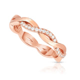 0.11Ct Diamond Infinity Ring in 14K Gold