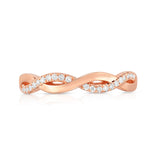 0.11Ct Diamond Infinity Ring in 14K Gold