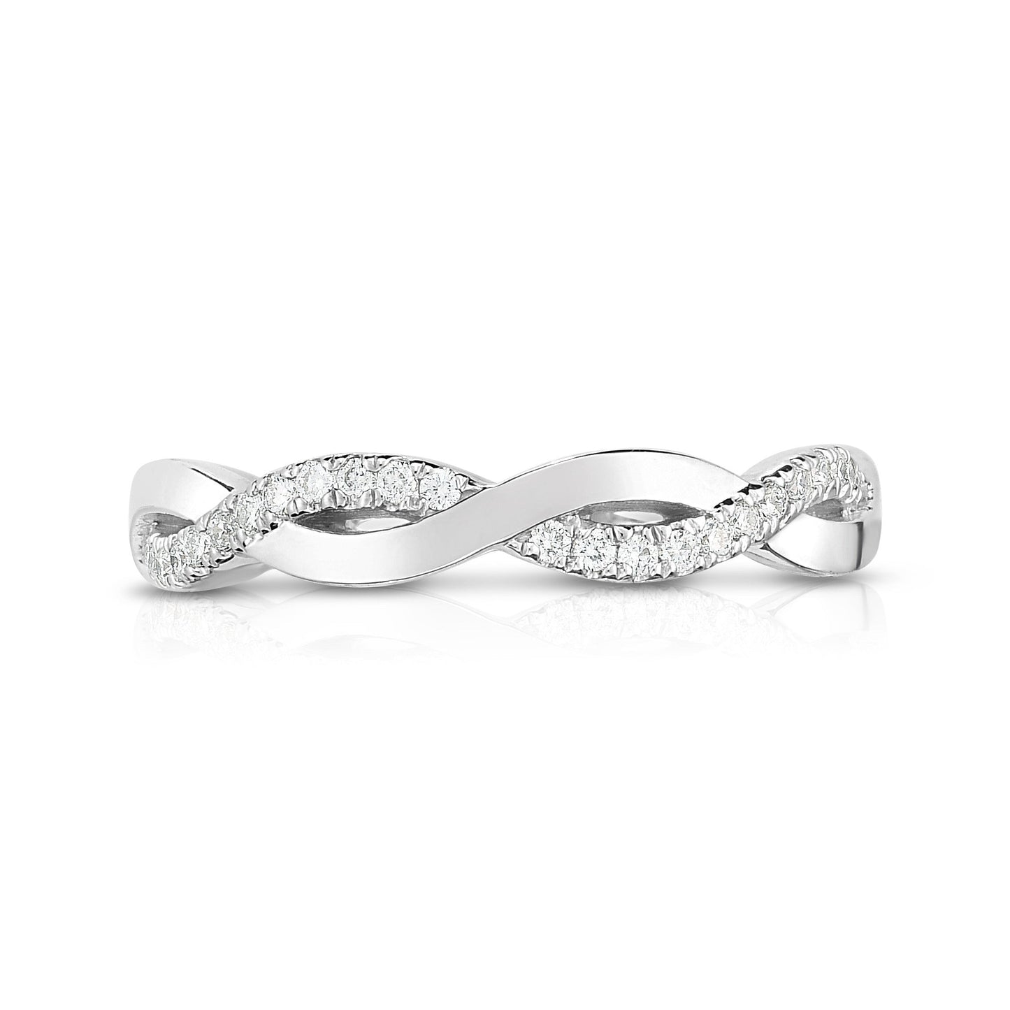 0.11Ct Diamond Infinity Ring in 14K Gold