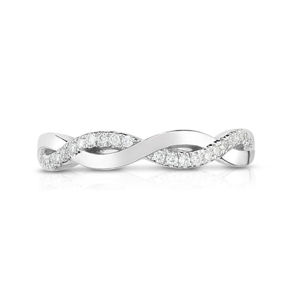 0.11Ct Diamond Infinity Ring in 14K Gold