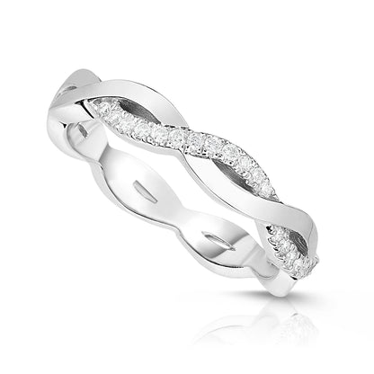 0.11Ct Diamond Infinity Ring in 14K Gold