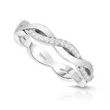 0.11Ct Diamond Infinity Ring in 14K Gold