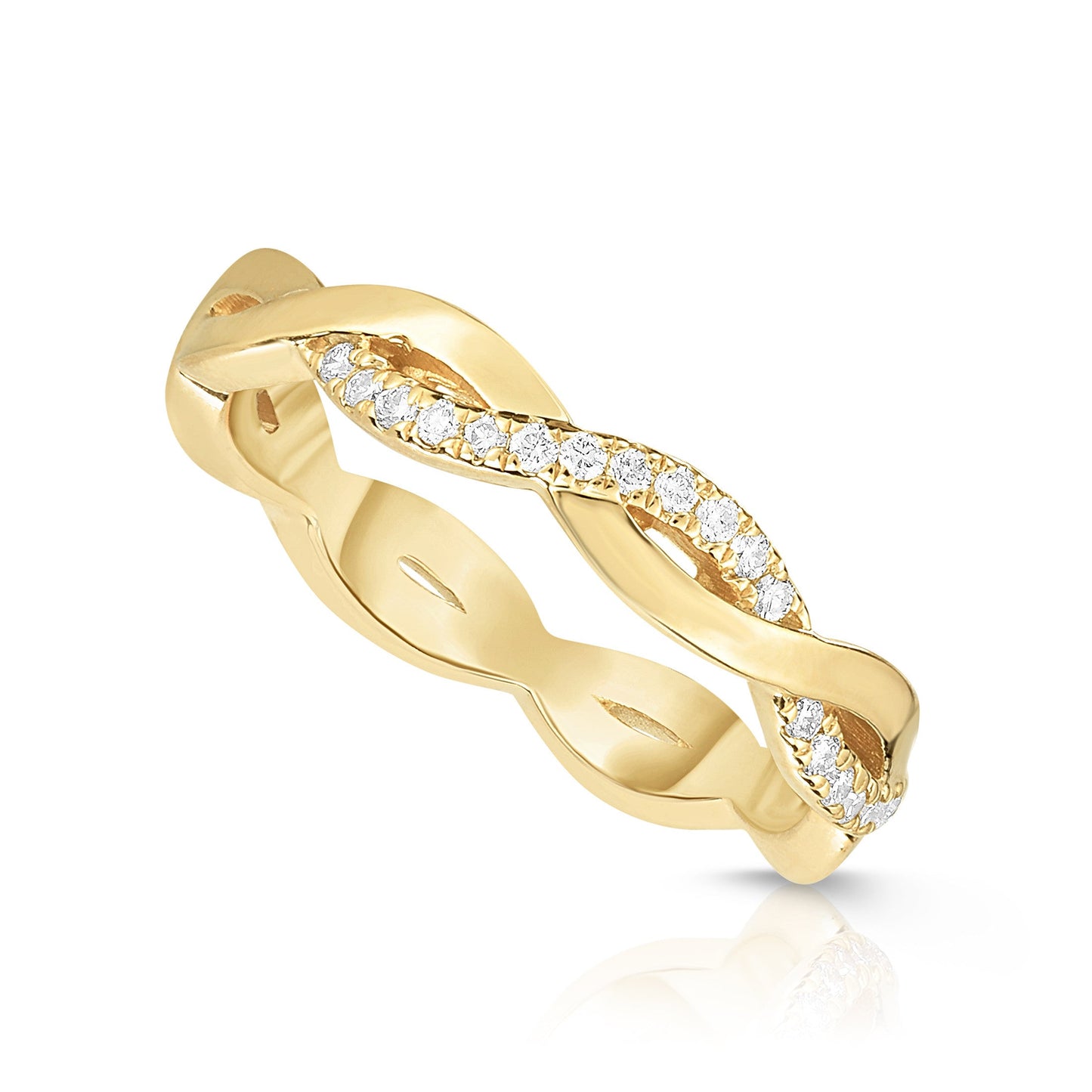 0.11Ct Diamond Infinity Ring in 14K Gold