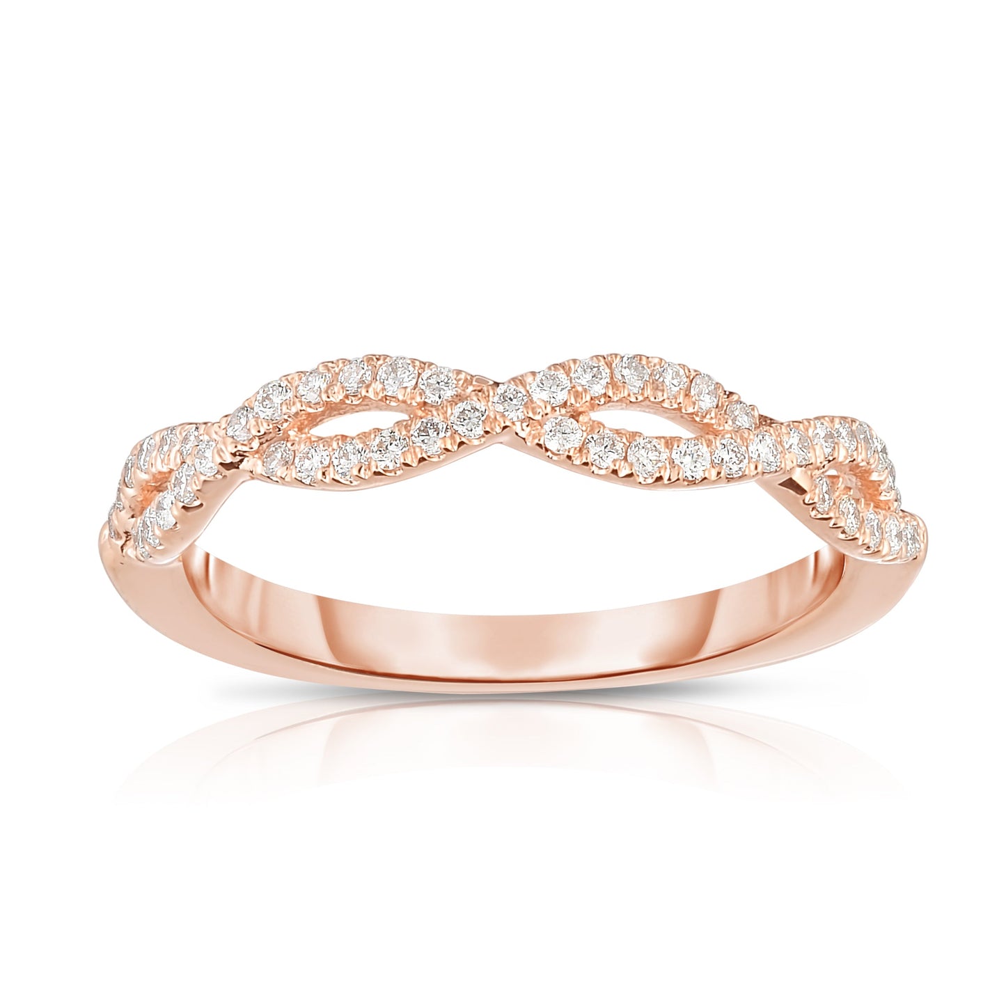 0.25Ct Diamond Infinity Ring in 14K Gold