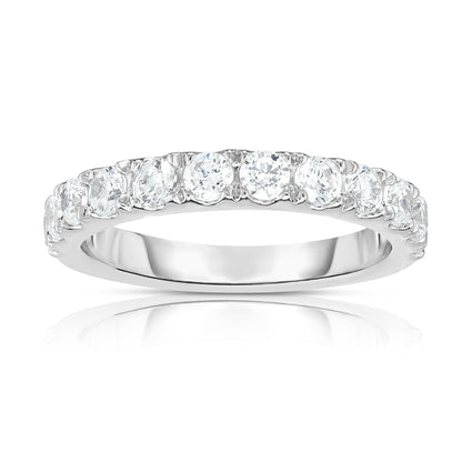 1.10Ct Diamond Wedding Band in 14K White Gold