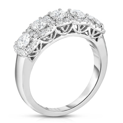 1.15Ct Diamond Wedding Ring in 14K Gold