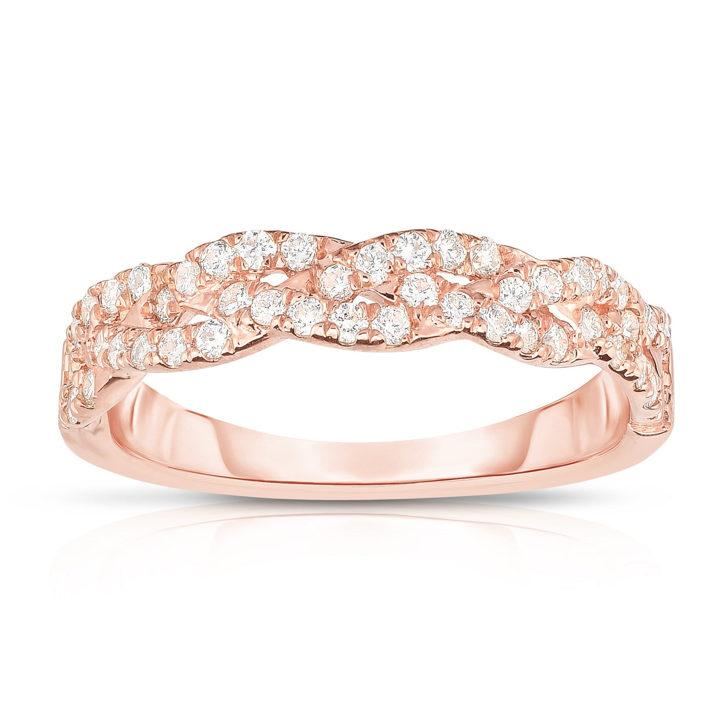 0.45Ct Diamond Infinity Ring in 14k Gold
