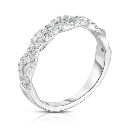 0.45Ct Diamond Infinity Ring in 14k Gold