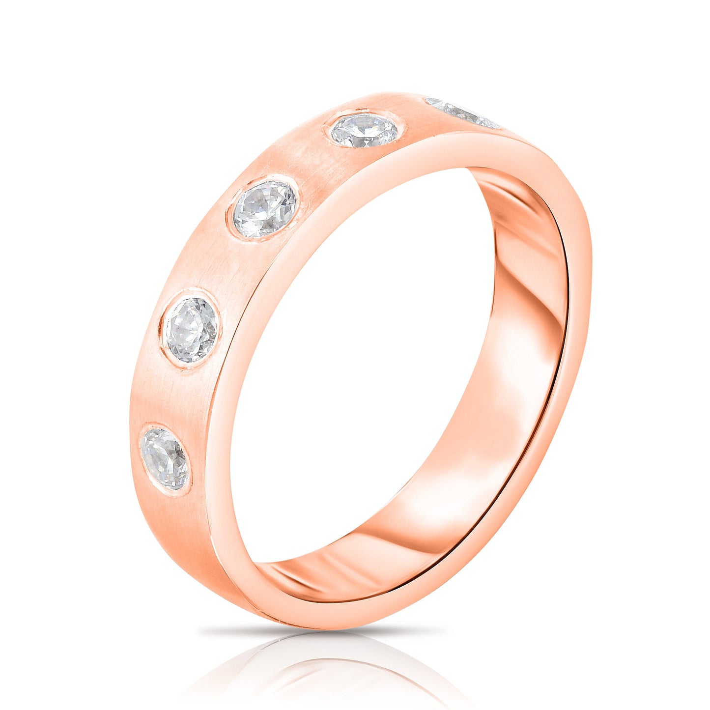 0.40Ct Burnish Diamond Ring in 14K Gold