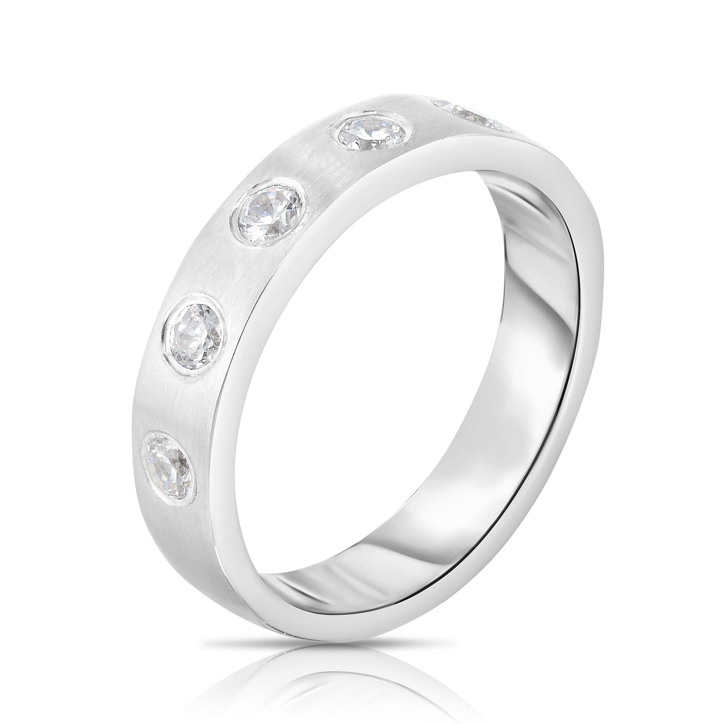 0.40Ct Burnish Diamond Ring in 14K Gold