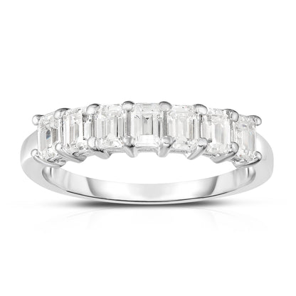 7-Stone Emerald Cut 1.00Ct Diamond Ring