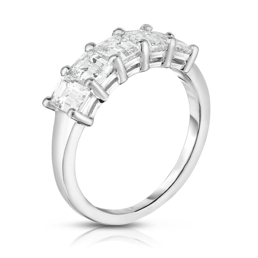 5-Stone Emerald Cut 1.60Ct Diamond Ring