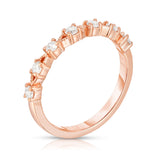 0.33Ct Diamond Stackable Milligrain Ring in 14K Gold