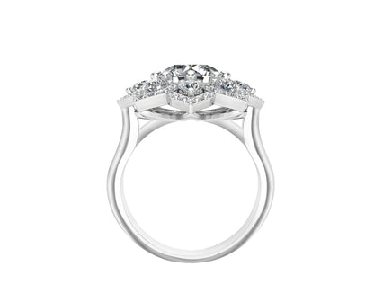 2.40Ct Diamond Engagement Ring in 14K White Gold