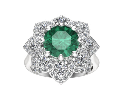 2.40Ct Diamond Engagement Ring in 14K White Gold