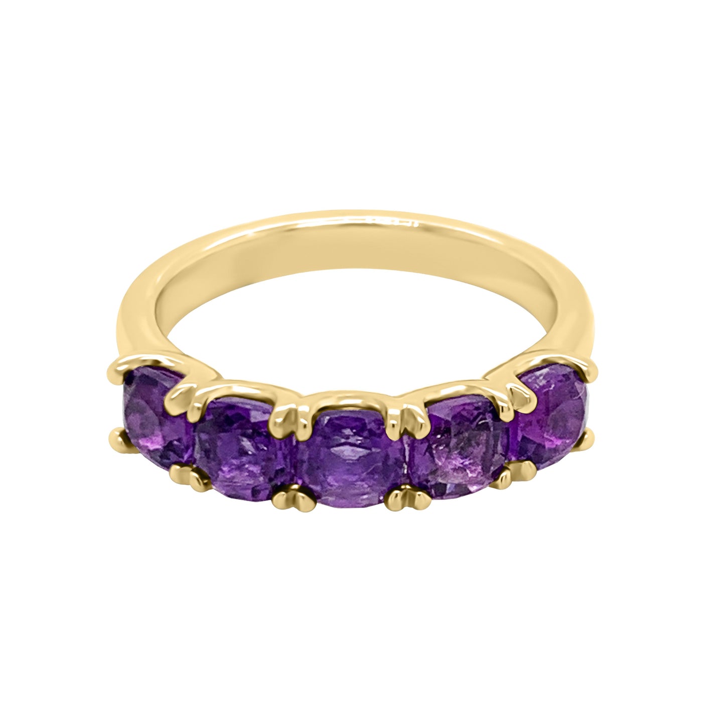 Cushion 4x4MM Gemstone Ring in 14K Gold