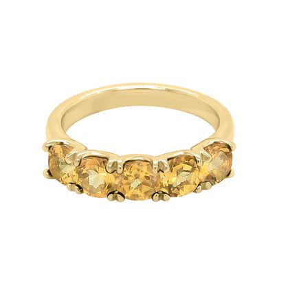 Cushion 4x4MM Gemstone Ring in 14K Gold