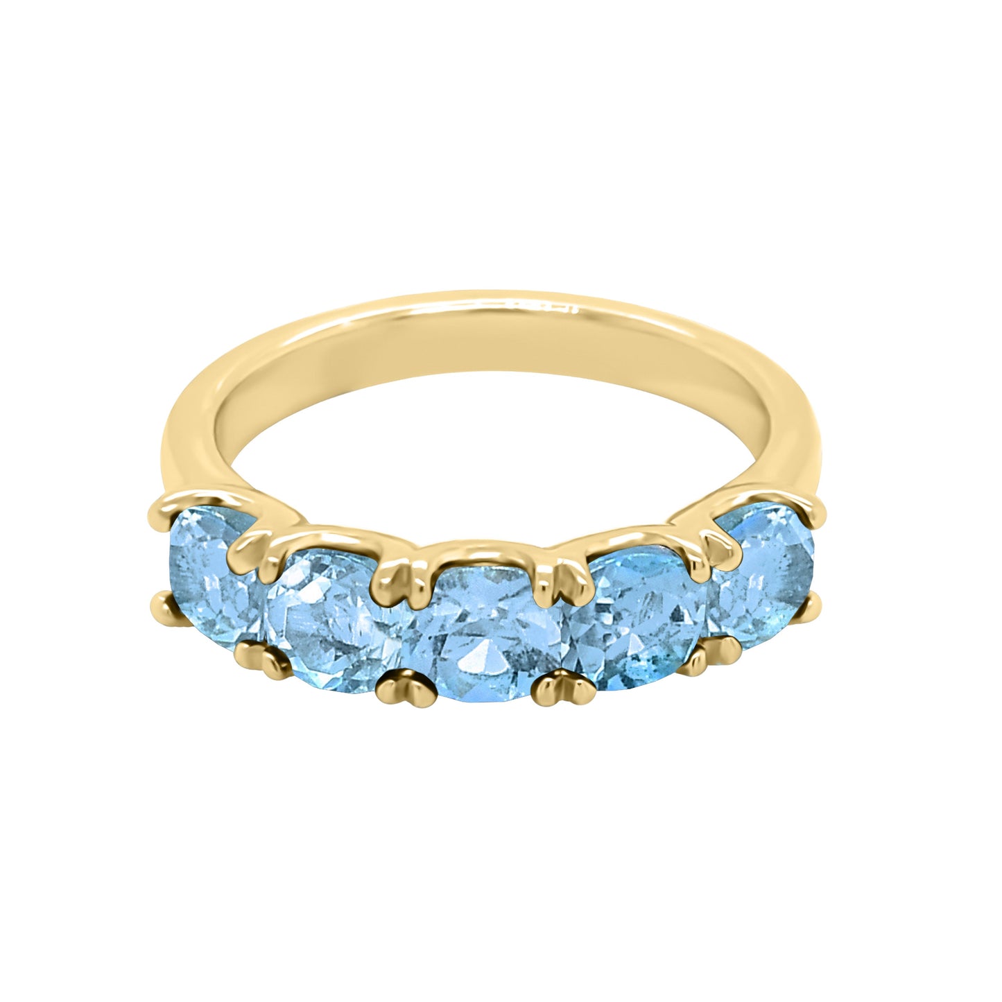 Cushion 4x4MM Gemstone Ring in 14K Gold