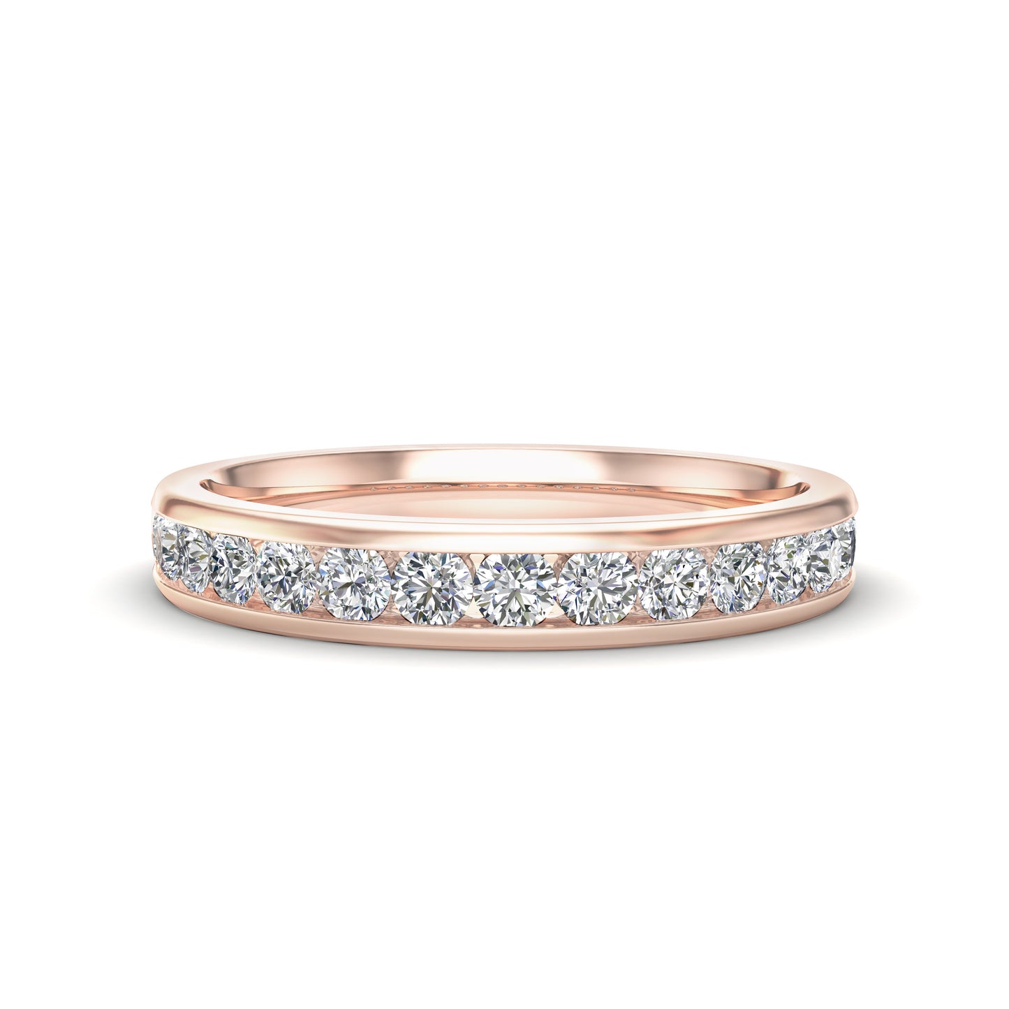 0.45Ct Diamond Channel Set Wedding Band in 14K Gold