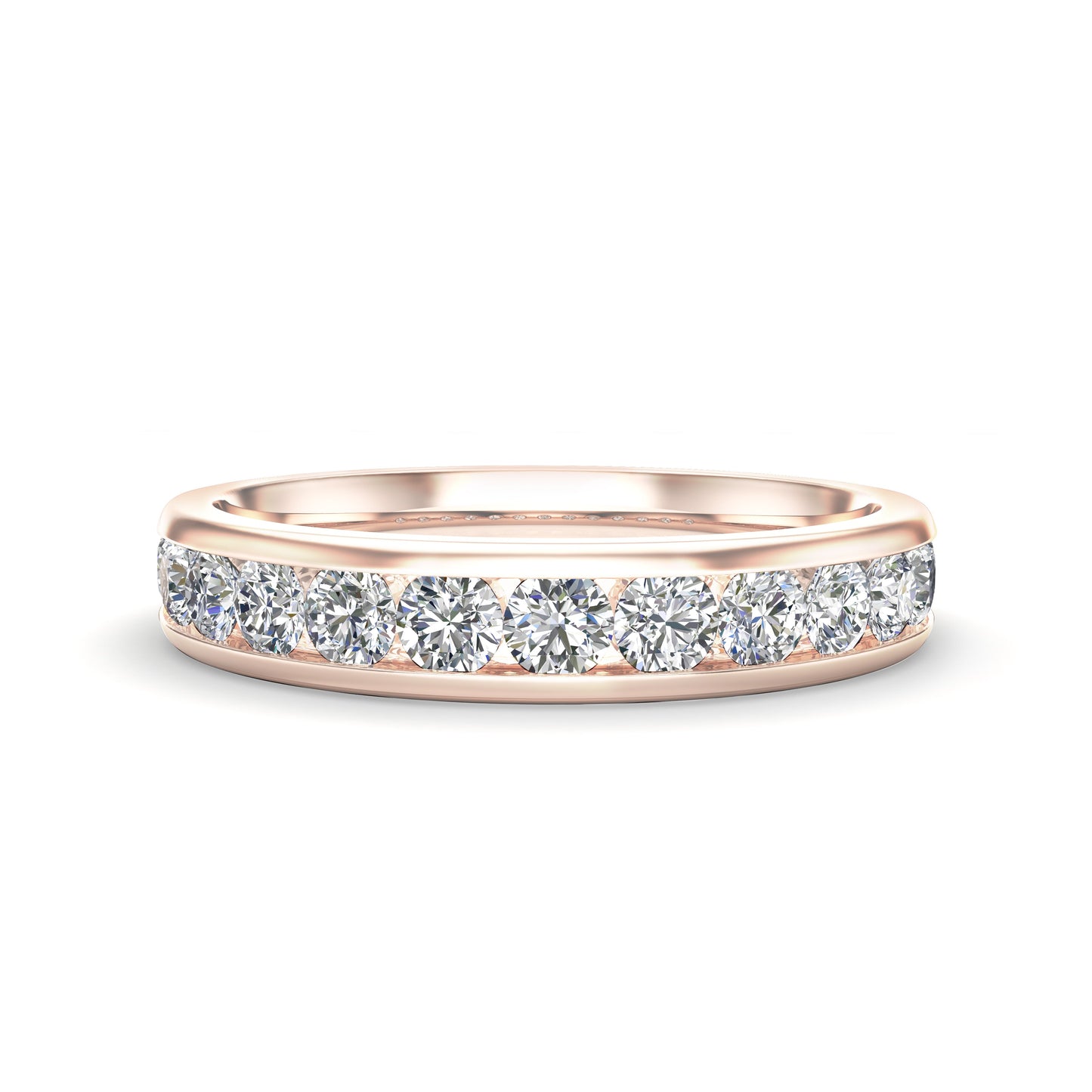 0.65Ct Diamond Channel Set Wedding Band in 14K Gold