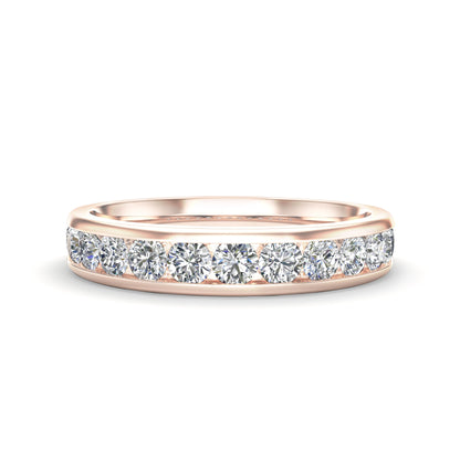 0.65Ct Diamond Channel Set Wedding Band in 14K Gold