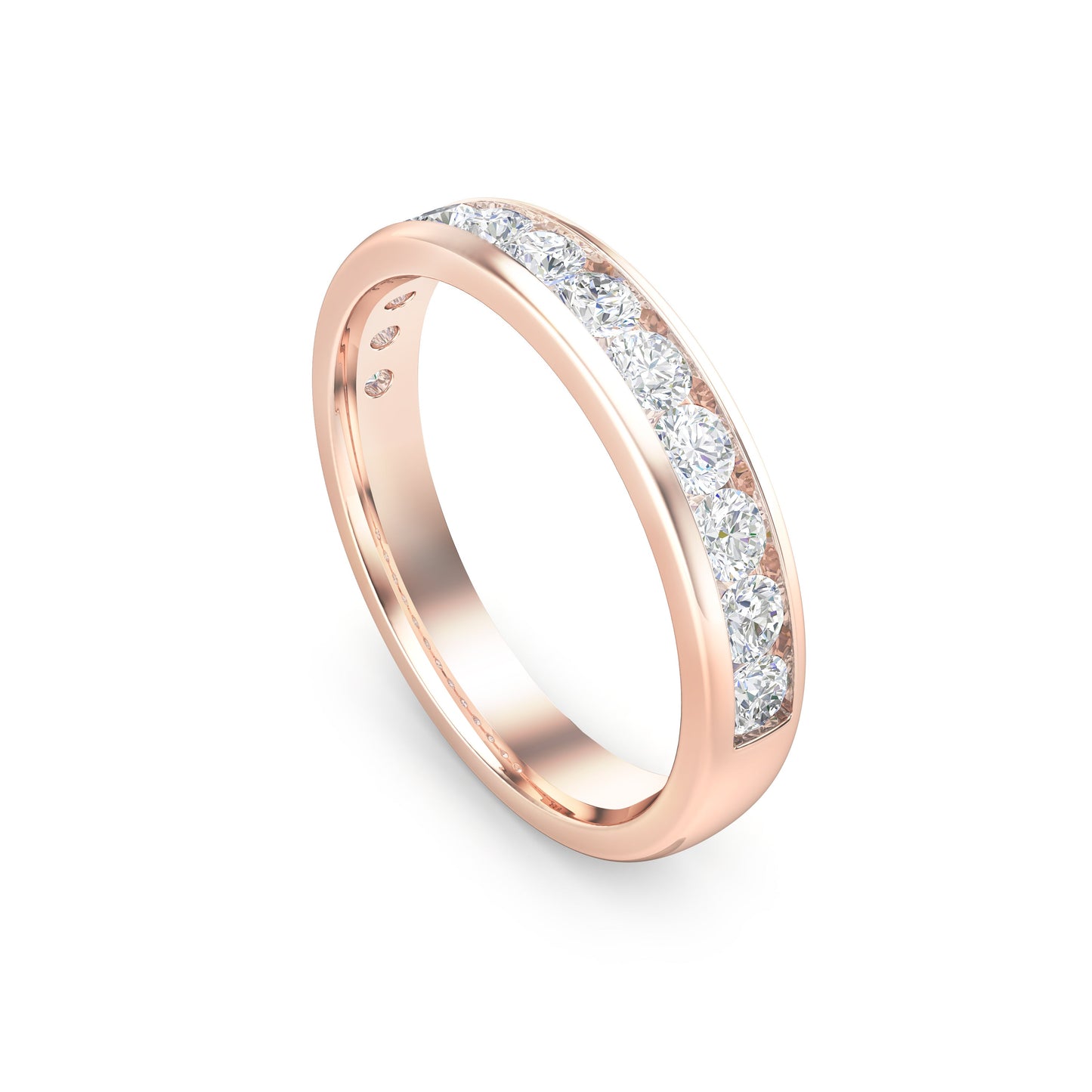 0.65Ct Diamond Channel Set Wedding Band in 14K Gold