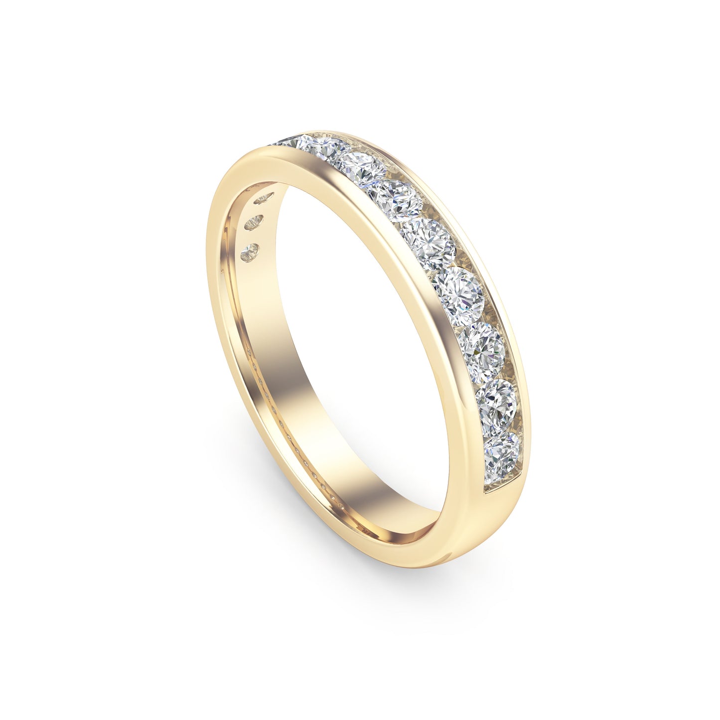 0.65Ct Diamond Channel Set Wedding Band in 14K Gold