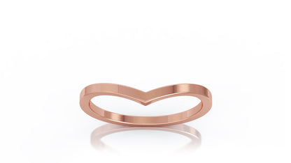 Curved Stackable Ring in 14K Gold