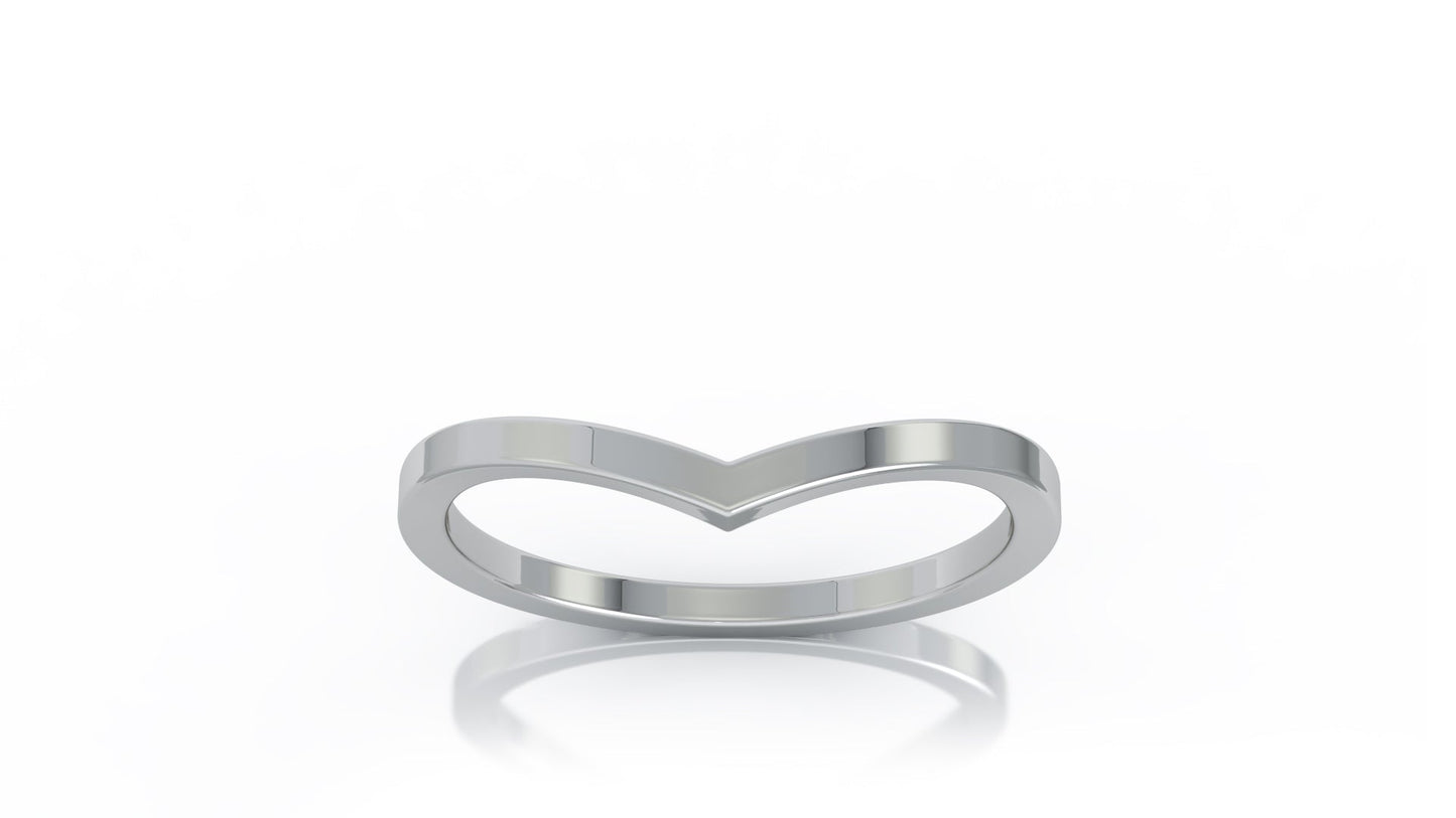Curved Stackable Ring in 14K Gold