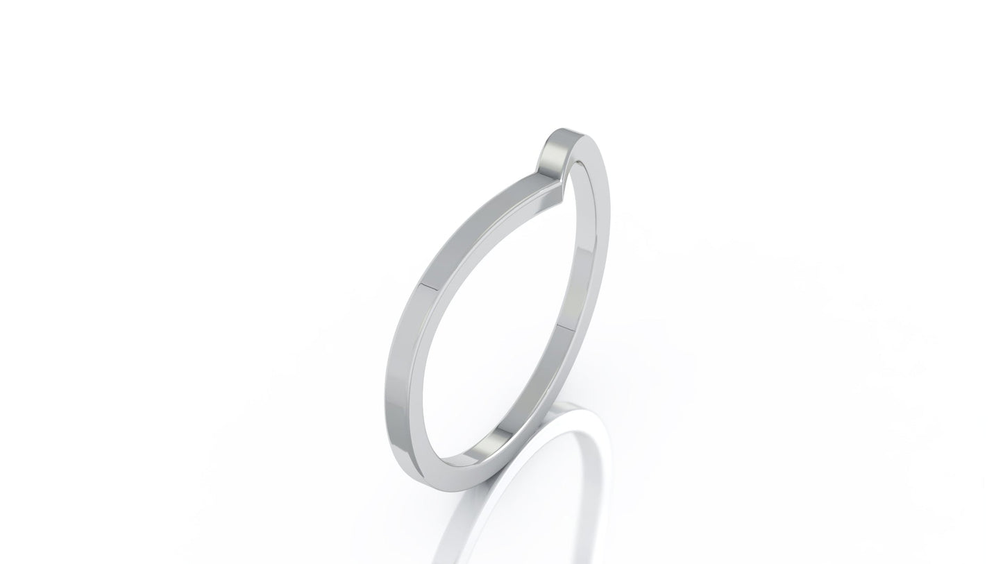 Curved Stackable Ring in 14K Gold