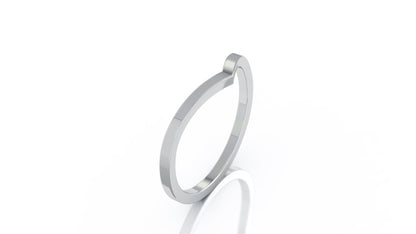 Curved Stackable Ring in 14K Gold