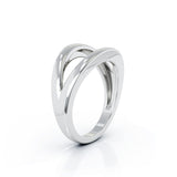 Open Lines Split Ring in 14K Gold