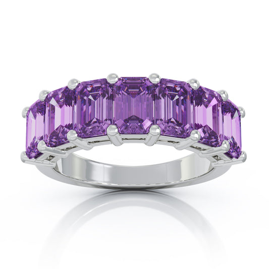 6x4MM Emerald Cut Gemstone Ring in 14K Gold