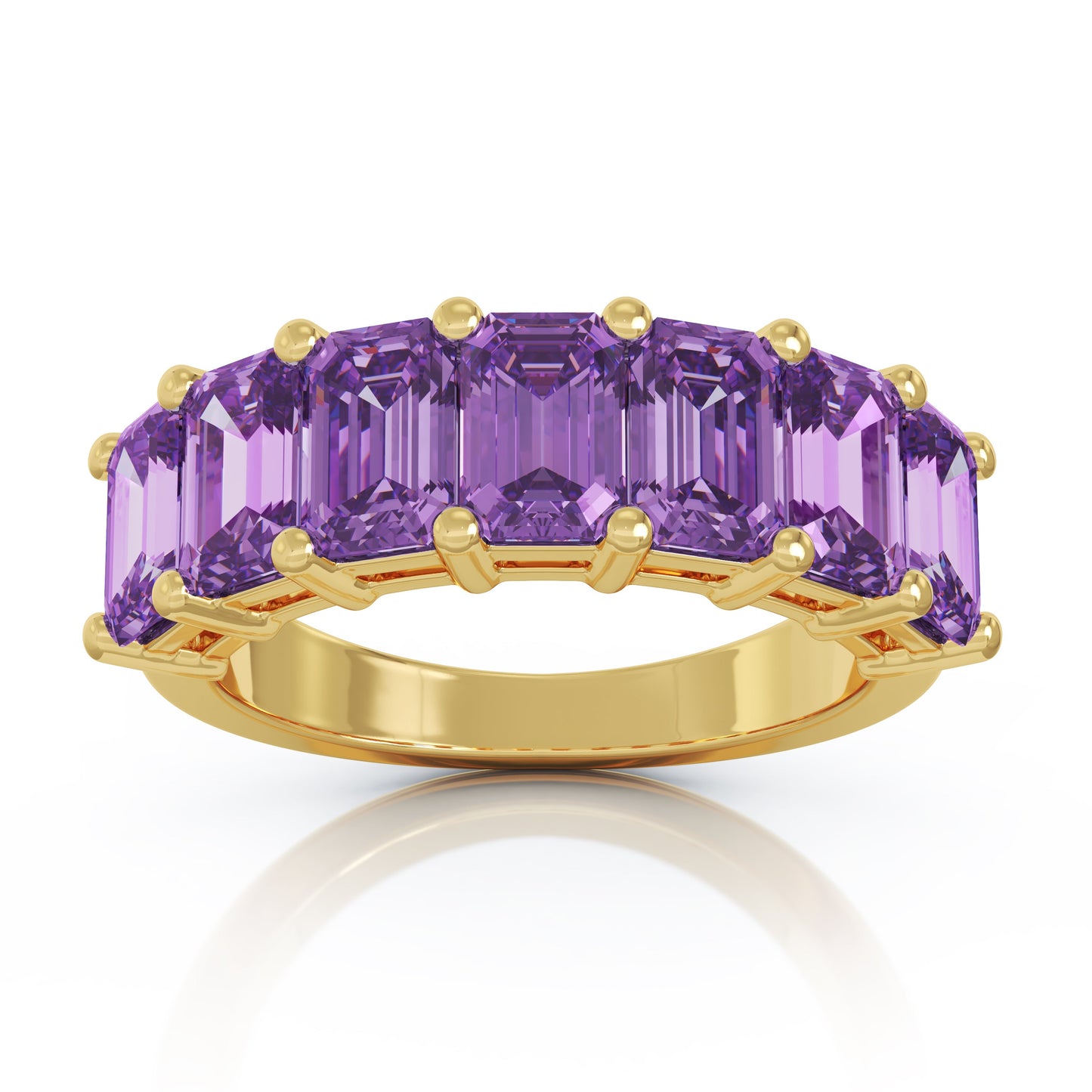 6x4MM Emerald Cut Gemstone Ring in 14K Gold