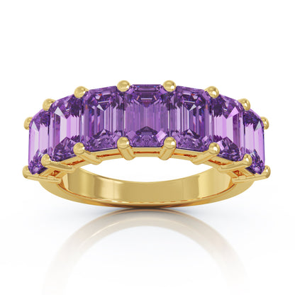 6x4MM Emerald Cut Gemstone Ring in 14K Gold