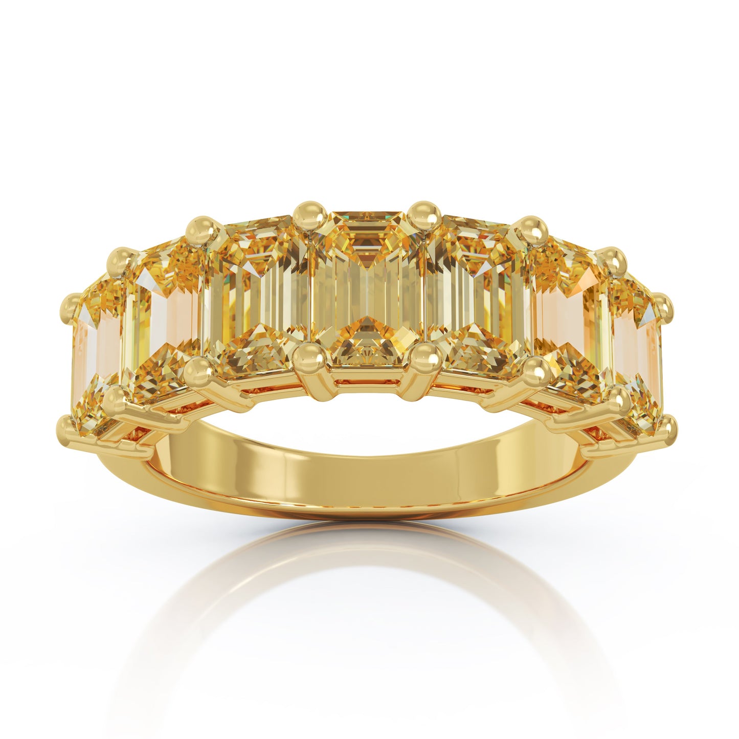 6x4MM Emerald Cut Gemstone Ring in 14K Gold