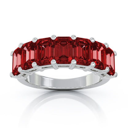 6x4MM Emerald Cut Gemstone Ring in 14K Gold