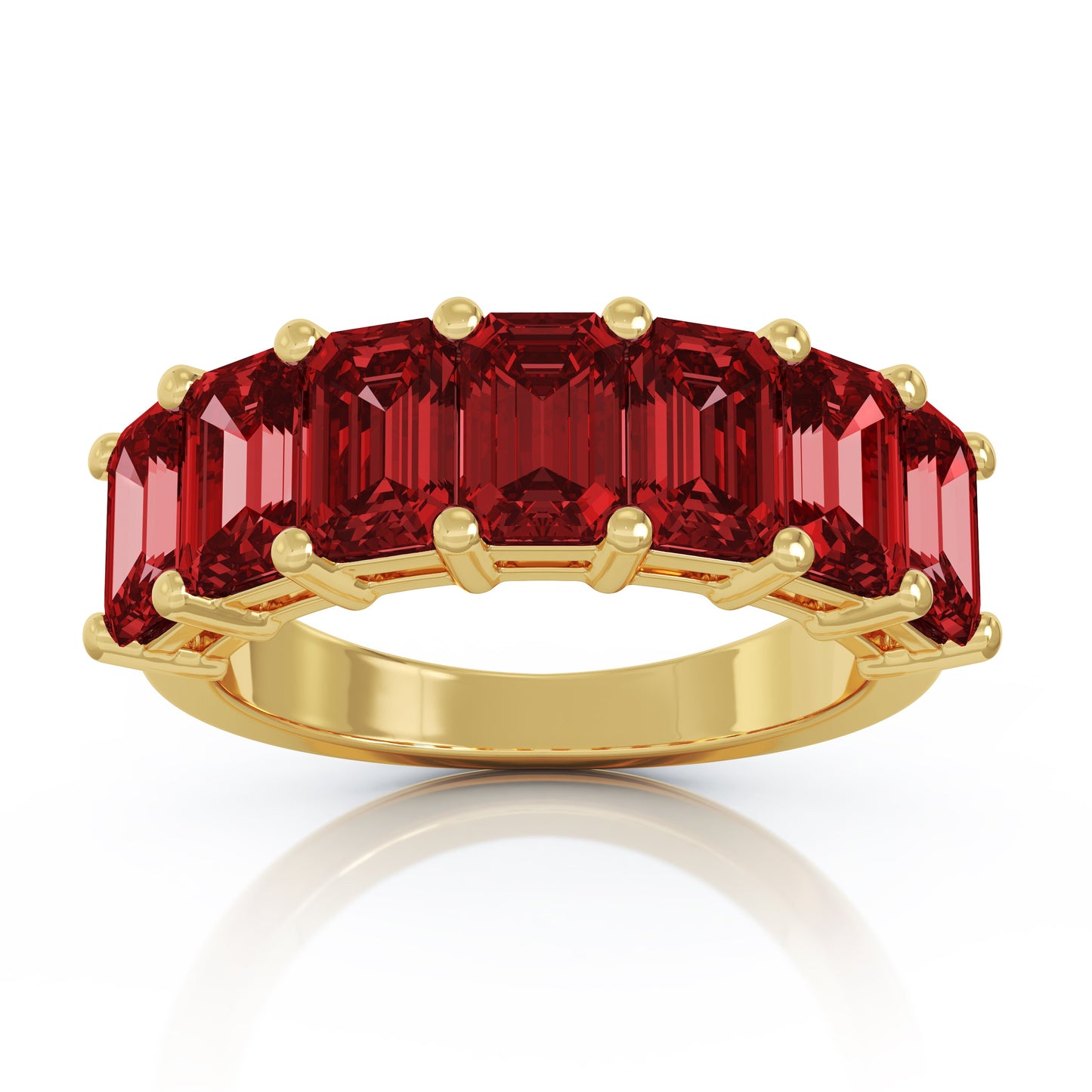 6x4MM Emerald Cut Gemstone Ring in 14K Gold